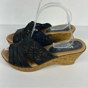 Spring step Women's Black Slip-On Sandals 40